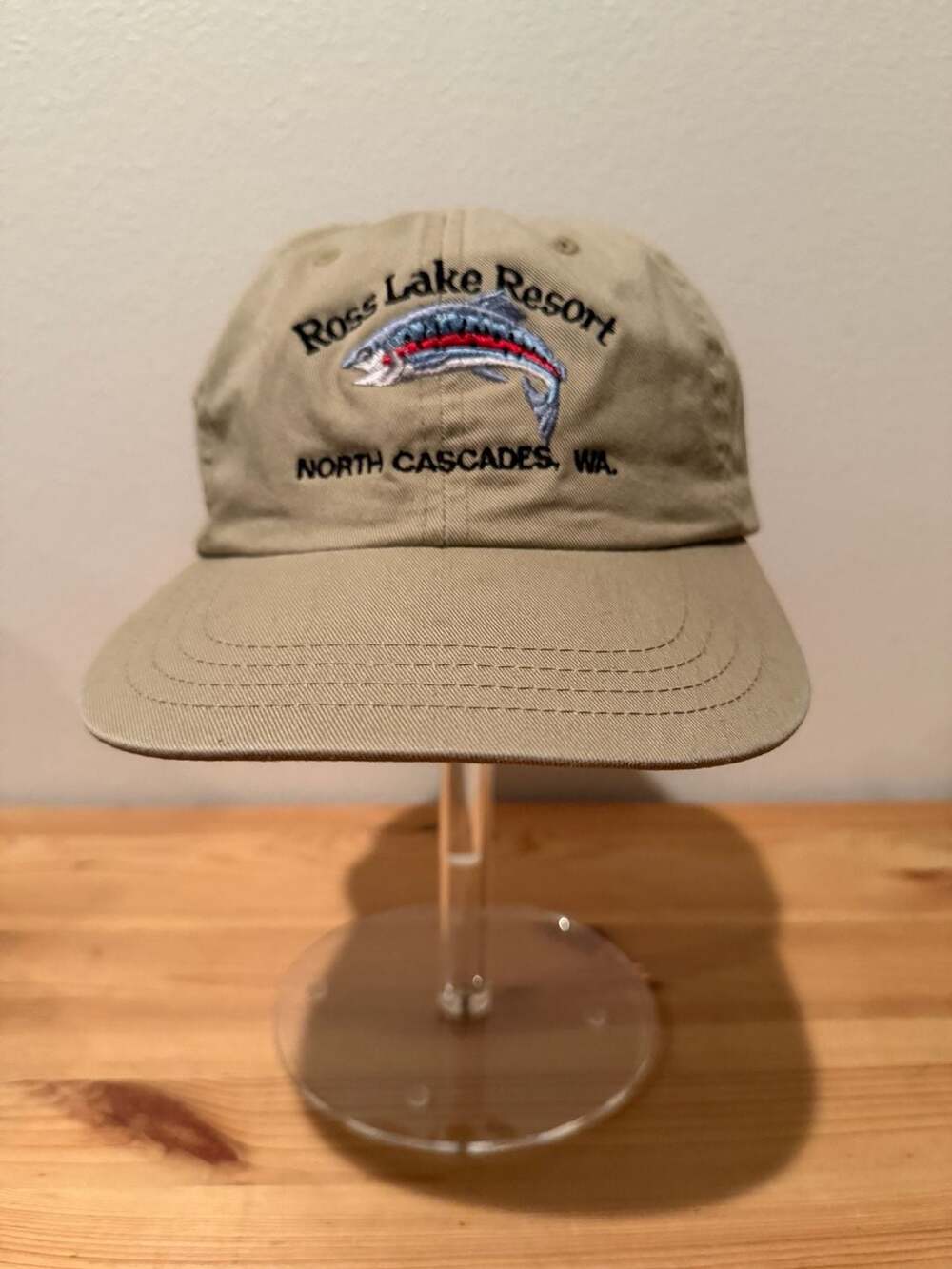 Imperial Ross Lake Resort North Cascades WA Embroidered Hat Cap Khaki